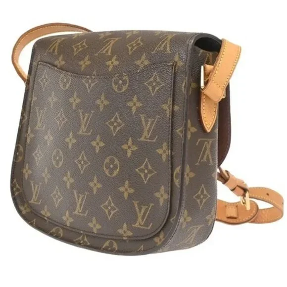 LOUIS VUITTON Saint Cloud GM Shoulder Bag Monogram Leather Brown M51242 88ZA017 - Picture 4 of 16
